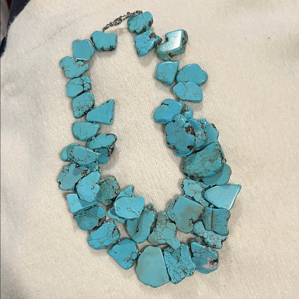 Chic Turquoise Chunky Necklace